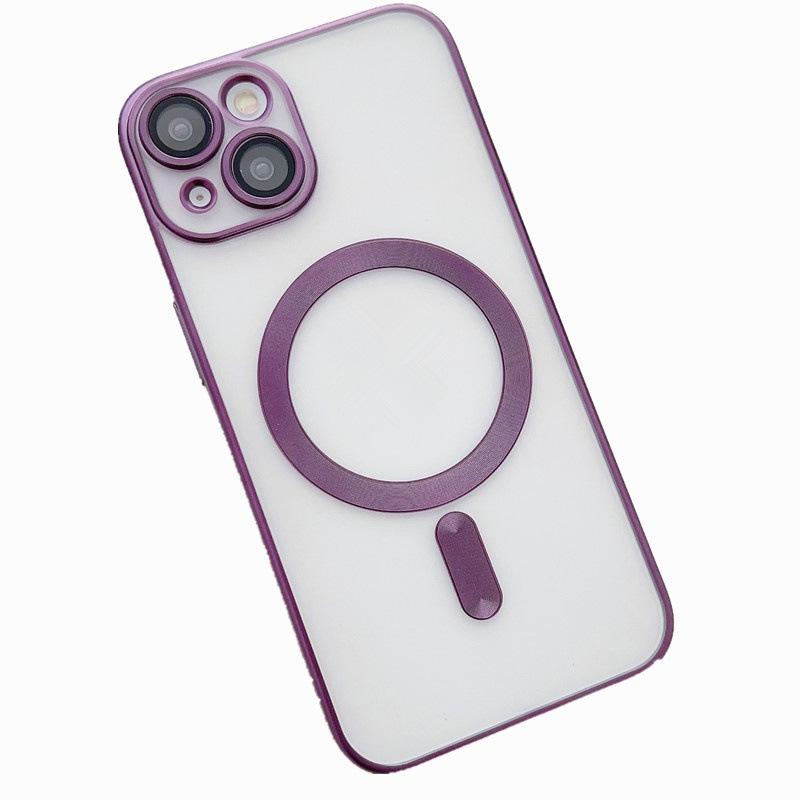 Electroplated Magnetic Transparent Phone Case for iPhone 17 with 12 Lens Film for 14 Pro