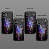 Colorful Light Rain Curtain Pattern 2D Phone Case for iPhone 17 16 15 14 13 12 11 X XR XS Max Pro 8 plusGlass Protective Cover