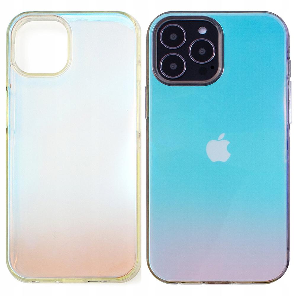 Aurora Case Etui Do Iphone 12 Żelowy Neonowy Pokrowiec Niebieski