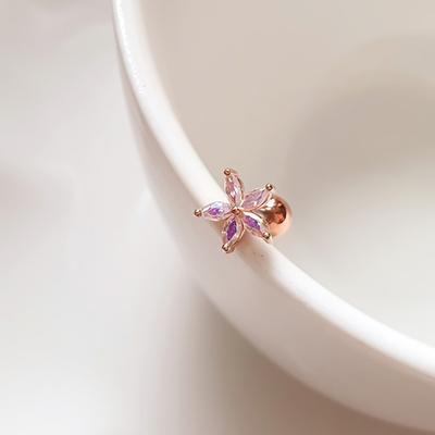 Women's Surgical Steel Aurora Flower Piercing Inner Conch