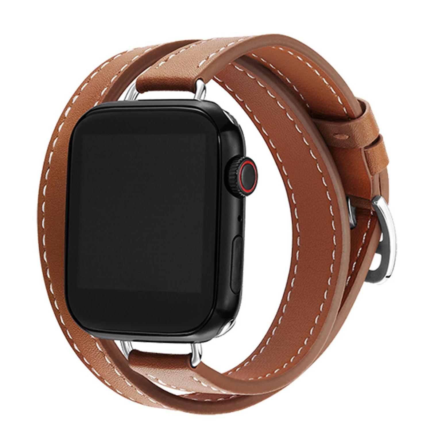 

шкіряний ремінець для Apple Watch Strap 49mm ultra 9 8 7 41 45mm для iwatch series 6 5 4 SE 40 44MM 38 42MM 38-40-41mm