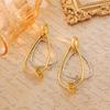 Silver Needle Exaggerated Irregular Geometric Personality Unique Design Temperament Two-Color Fashion Simple High-End Earrings