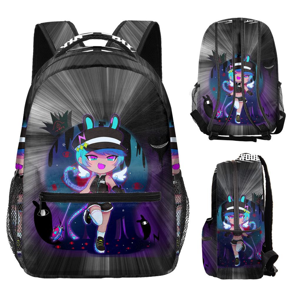 Cartoon Novelty Kpop Youthful School Bags Unisex Gacha Life Travel Bags 3D Print Oxford Waterproof Notebook Shoulder Backpacks