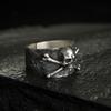 Adjustable Skull Ring Men Women Vintage Punk Rock Open Finger Plated Geometric Statement Jewelry