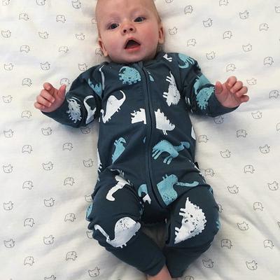 Toddler Infant Baby Boy Girl Dinosaur Zipper Rompers Jumpsuit Outfit Clothes XP