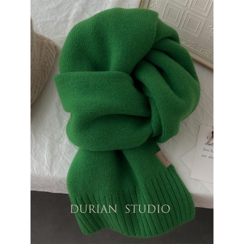 100 pure wool scarves~ Selected wool thickened and enlarged warm knitted scarves versatile men's and women's scarves