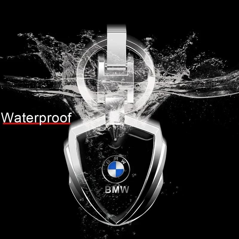 BAAZ2 Car Sticker Car Logo Stying 3D Metal Key Rings Shield Shaped Keychain For BMW 1 3 5 Series X1 X4 X5 X7 G20 G38 F20 F39 F48 E46 E