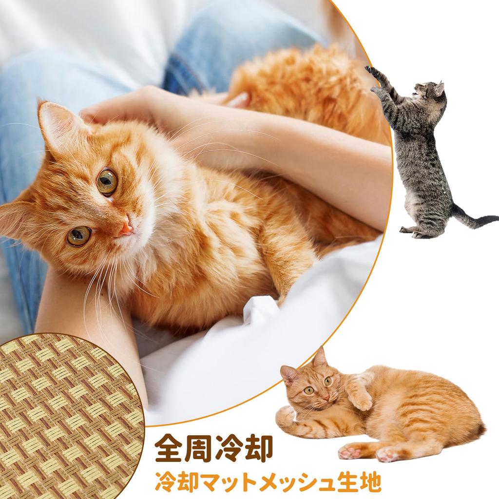 3 of Ni Cat Rattan Woven Pet Freestanding Cat Cat Sleeping Pet Suitable for Cats and Small 10kg Weight Easy Washable Bed, Mat, Bed, Hammock, House,