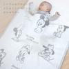 un doudou made in japan baby cotton blanket 85 x 115cm disney baby mickey & friends 100% cotton jacquard weave white nz1337-wt