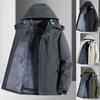 Winter Fleece-lined Jacket Men's Fleece-lined Thickened Outdoor Mountaineering Jacket Windproof and Waterproof Mountaineering Jacket