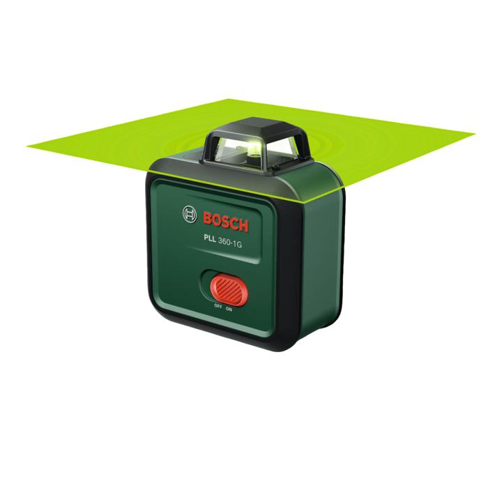 Laser lignes BOSCH - PLL 360-1 G - Avec un manuel d'utilisation, housse de protection, batterie Li-ion