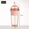 630ML Large Capacity Household Juice Cup Straw Milk Cup Coffee Milk Tea Cup Ins Feng Shui Cup Office Worker Juice Cup