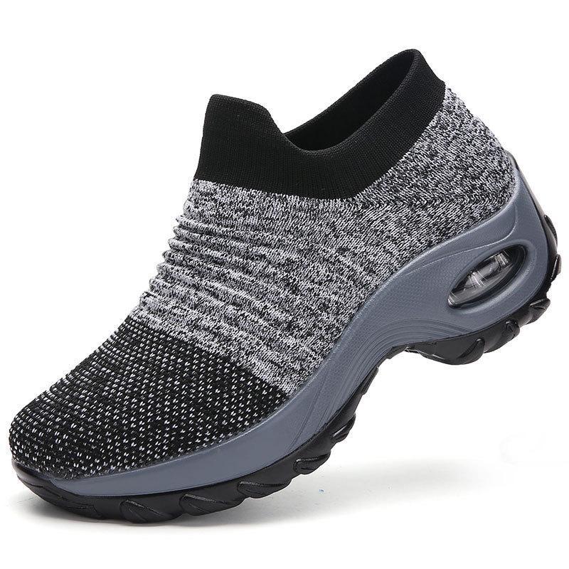 Large Size Outdoor Women'S Shoes Air Cushion Fly-Woven Sneakers Overalls Socks Shoes