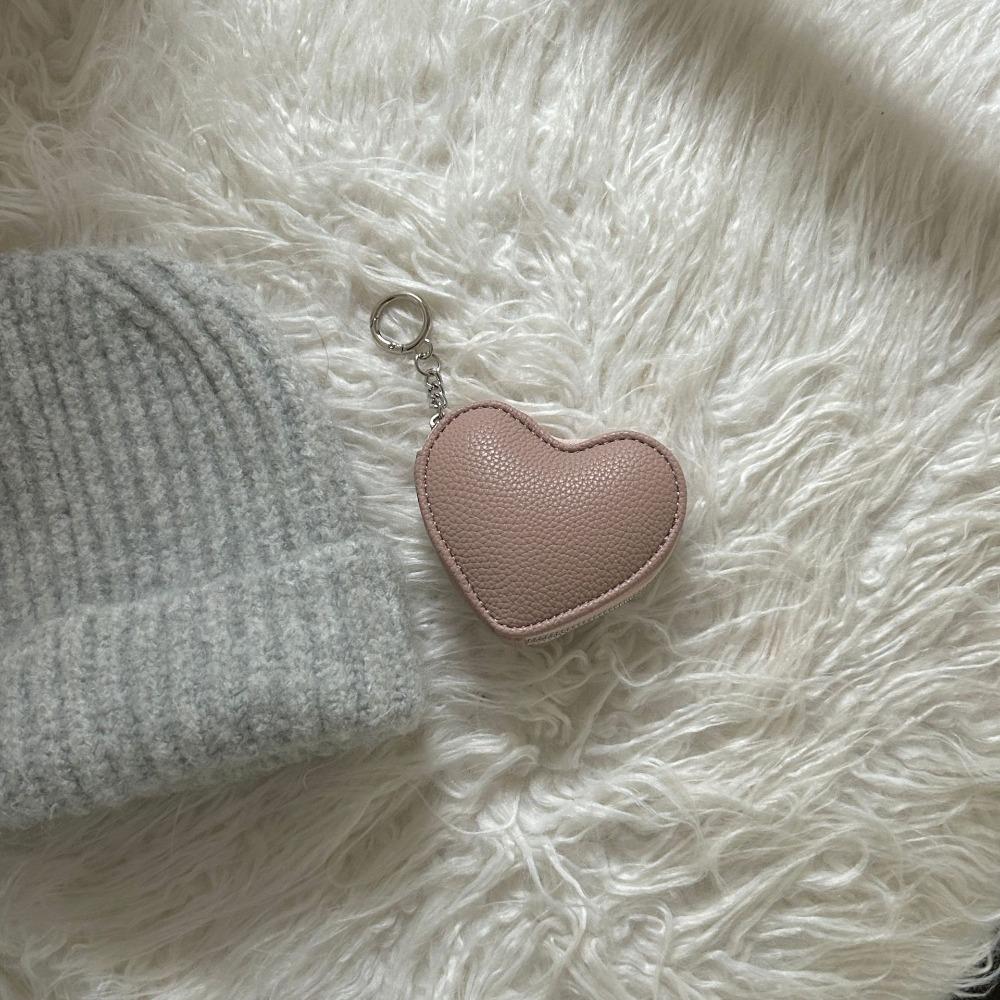 Pendant Heart Shape Wallet Zipper Cute Card Holder Change Bag PU Leather Coin Purse  Outdoor