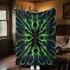 1PC Abstract PatternOutdoor Flannel Blanket - Soft Plush Decor for Picnics, Camping, Bedroom, Playroom, Office, or Lunch Break 1271A