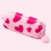 Cartoon Plush Pencil Case Leopard Print Storage Bag Cute Pencil Pouch  Students