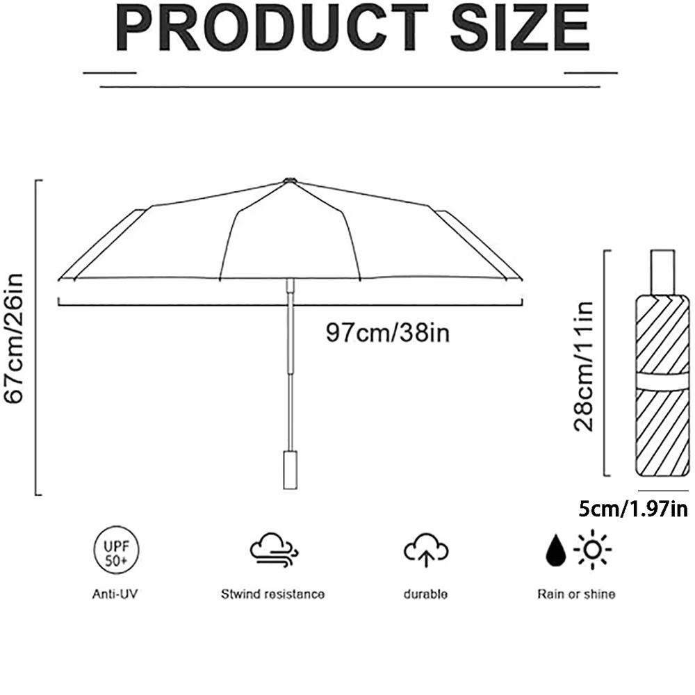 Solid Color UV Protection Umbrella Waterproof Hand Operated Parasol Sunscreen Umbrella  Student Use