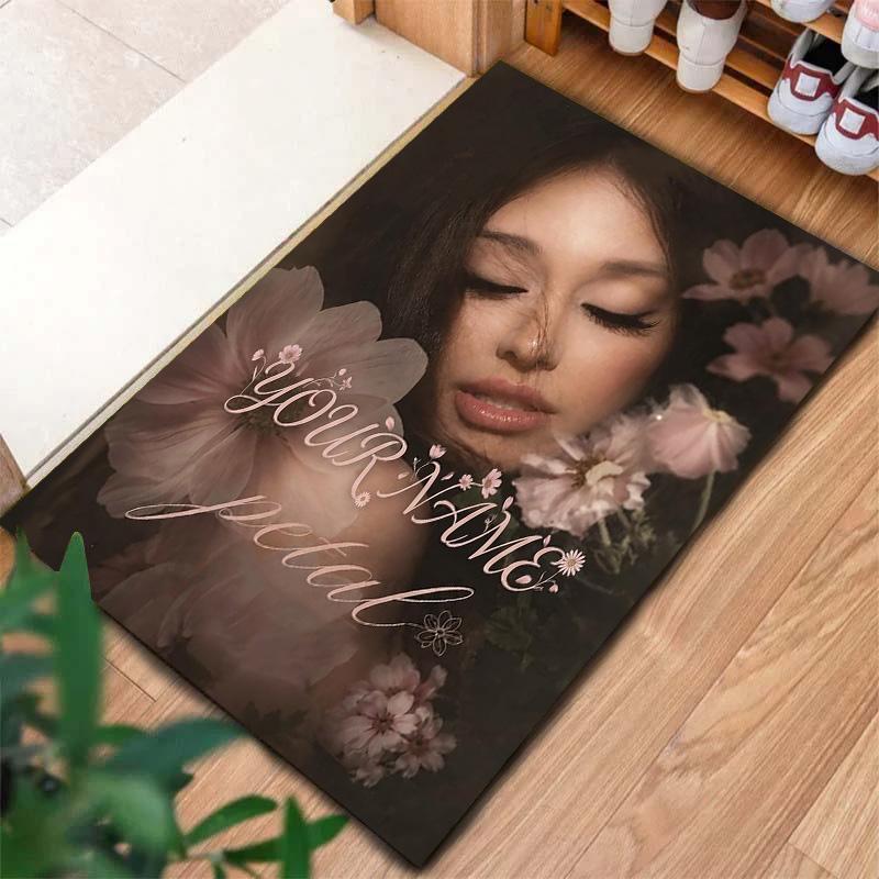 Floral Dreams Custom Name Carpet Rug For Living Room Bedroom Home Sofa Decoration Kids Play Nonslip Floor Mat