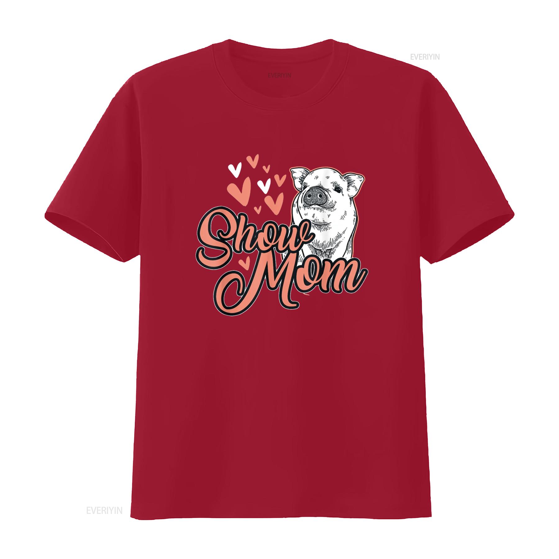 Womens Show Mom Pig T Shirt Black Large vintage Washed streetwear homme Unisex fashion Stretched Versatile Comfortable S