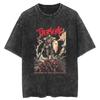 Prané Berserk Bavlna Pánské Vintage Japonské Anime Nadměrná Trička Streetwear Léto Krátký Rukáv Tričko Volné Bavlněné Topy