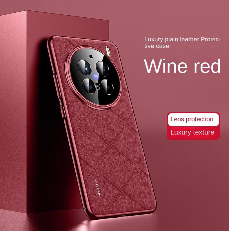 For VIVO X200 Pro Case Luxury Vegan Leather Lens Protective Back Cover Case For VIVO X200Pro Mini X 200 Full Cover Phone Shell