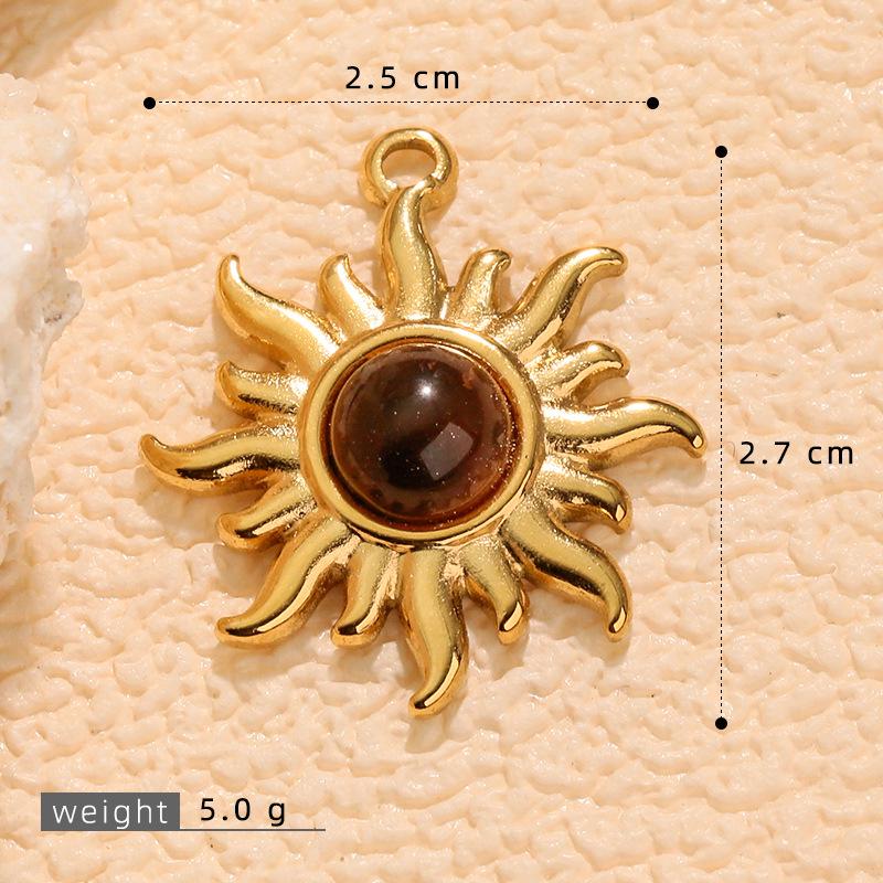 Stainless Steel Tiger Eye Oval Pendant & Earrings Set