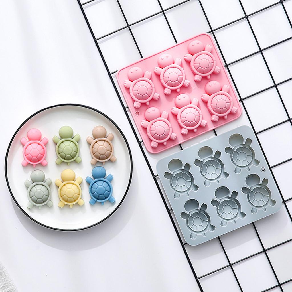 High Temperatures Resistant Silicone Chocolate Mould 6 Cavity Turtles Mousse Cake Mold Dessert Baking Accessories