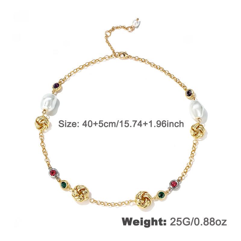 Kenjie Two-Color Gold & Silver Necklace Earrings Set with Baroque Pearls