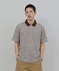 DESIRED Striped Collared Short Sleeve T-Shirt-Fbsk5701D1A