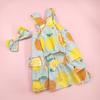 1 sada Pet Dress Měkký Pohodlný vrstvený design Bez rukávů Citronový potisk Denní nošení