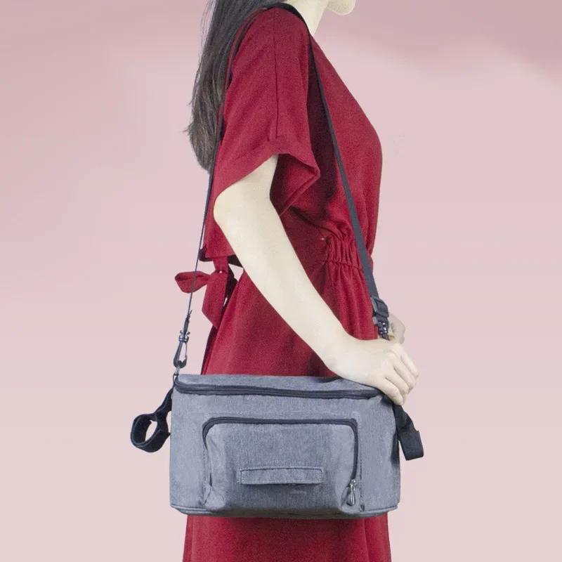 Non-Toxic Black Stroller Organizer Bags Mummy Large Capacity Travel Hanging Bag Bottle Holder Pram Diaper Bags Baby Stroller Accessories