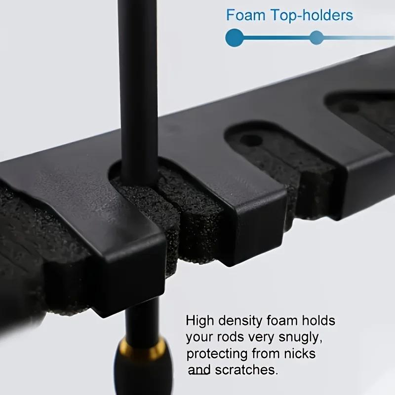 Two Fishing Rod Storage Display Racks, Horizontal Wall Mounted Fishing Rod Brackets, Capable of Storing 6 Fishing Rods