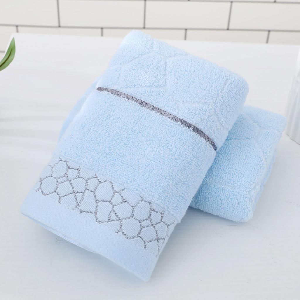 Solid Color Thickened Adult Face Wash Cotton Towel Super Soft Absorbent Cleansing