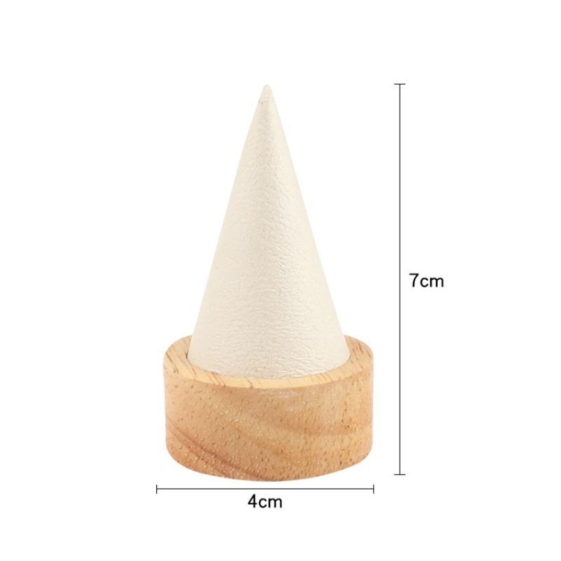1pcs Creative Wood Cone Bracelet Display Stand Ring Bangle Anklet Chain Necklace Jewelry Storage Rack HolderJewellery Props