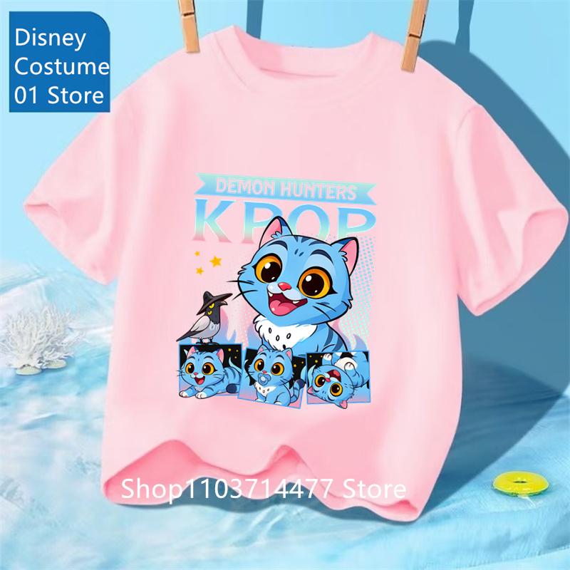 2025 Kids T-shirt K-Pop Demon Hunters Tiger Shirt Fans Gift Toddler Girl Boy Demon Hunters Tiger