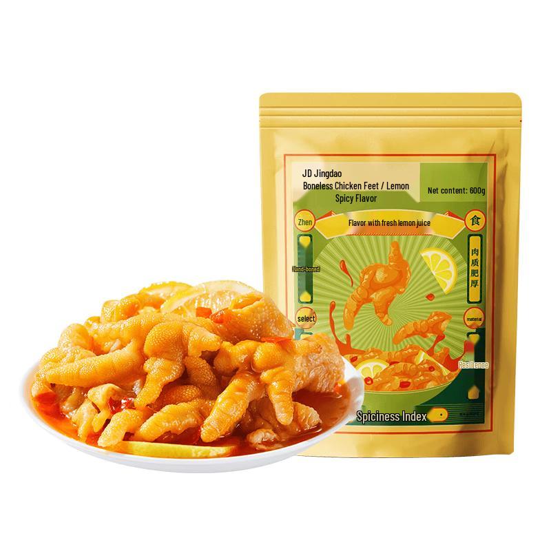 Jingdong Crafted Lemon Spicy Boneless Chicken Feet