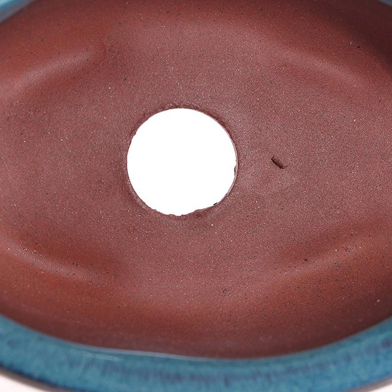 Chinese Bonsai Flowerpot with Holes Mini Ceramic Bonsai Succulent Plants Pot Planter for Home Garden Decor