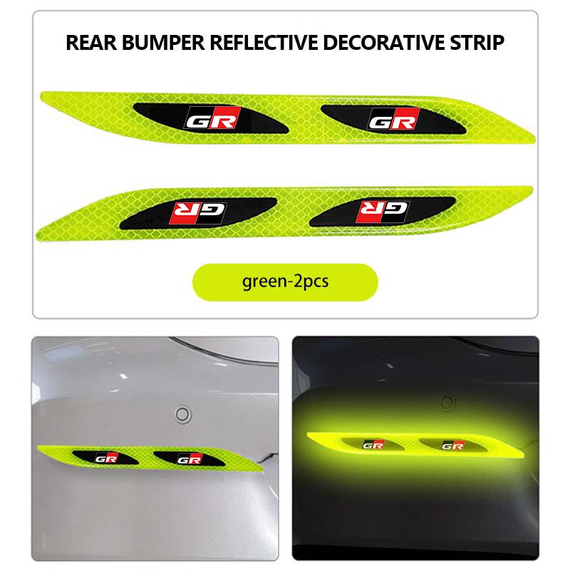 

Car Styling Trunk Bumper Warning Safety Sticker Reflective Strip For Toyota Yaris Corolla Rav4 CHR Auris Cruiser Prius Voxy