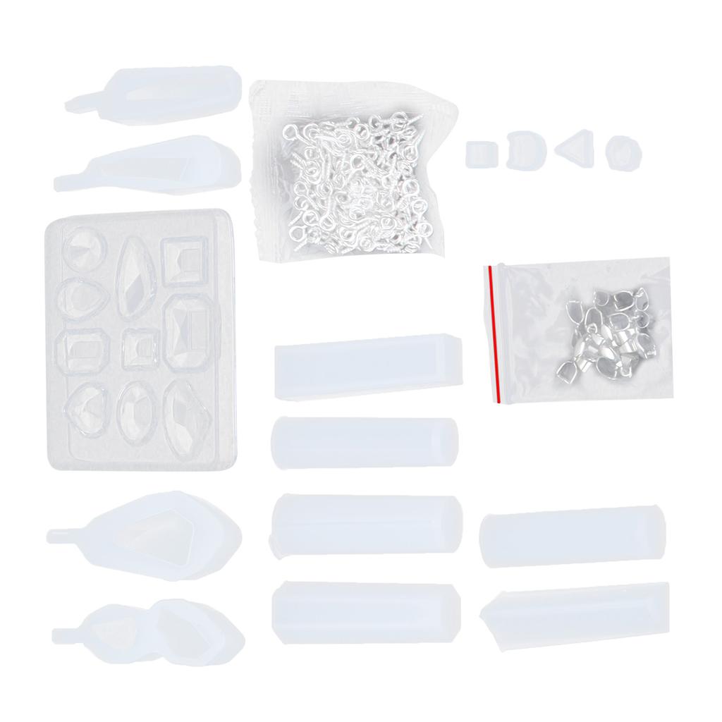 125Pcs Silicone Molds Set Easily Demoulding Complete Tools Durable Safe Jewelry Mold for DIY Jewelry Craft Making
