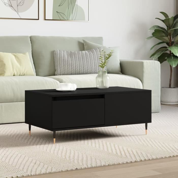 VidaXL Coffee Table Black 90x50x36.5 Cm Engineered Wood 830797