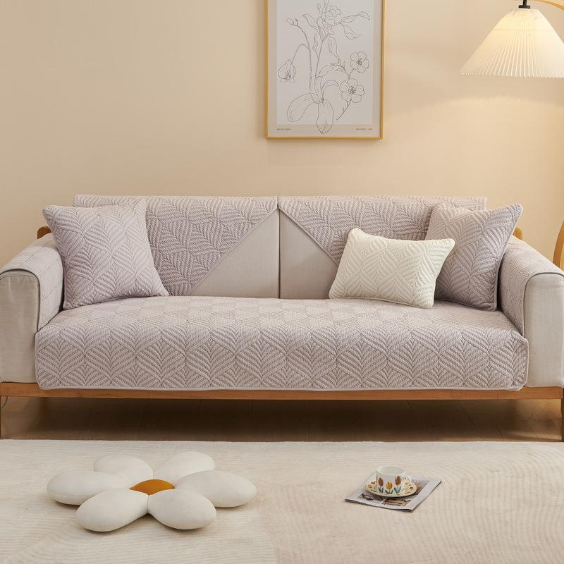 Sofa Cushion Pure Cotton Four Seasons Non-Slip Simple Fabric Craft General Cushion Nordic Modern Summer Sofa Cover Cover Cloth