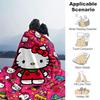 1pc Playful Hello Kitty Adventure Blanket Home Decorative Throw Gift for Family and Friend, Living Room, Travel, Camping, Car Blankets, Beach, Office