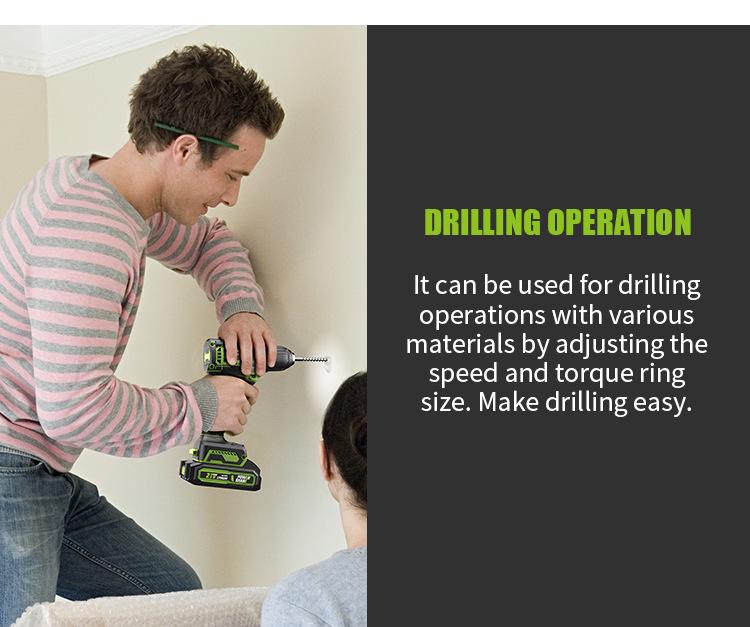 LFINE Brushless Cordless Electric Drill & Screwdriver Set with Lithium Battery