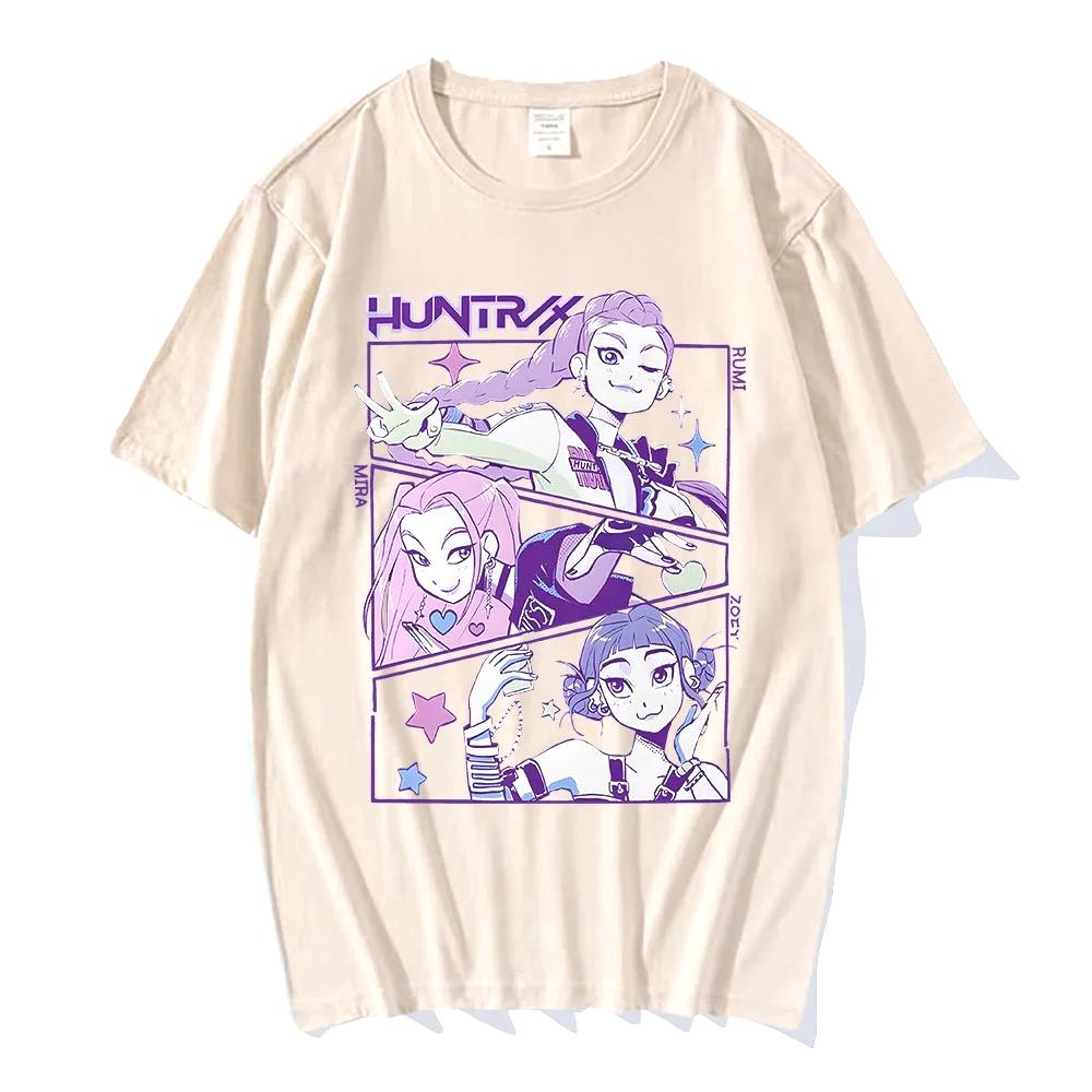 KPop Demon Hunters T-shirt Summer Short Sleeve Women Tshirts O-neck Cotton Fashion 2025 Movie T Shirt Casual Unisex Streetwear