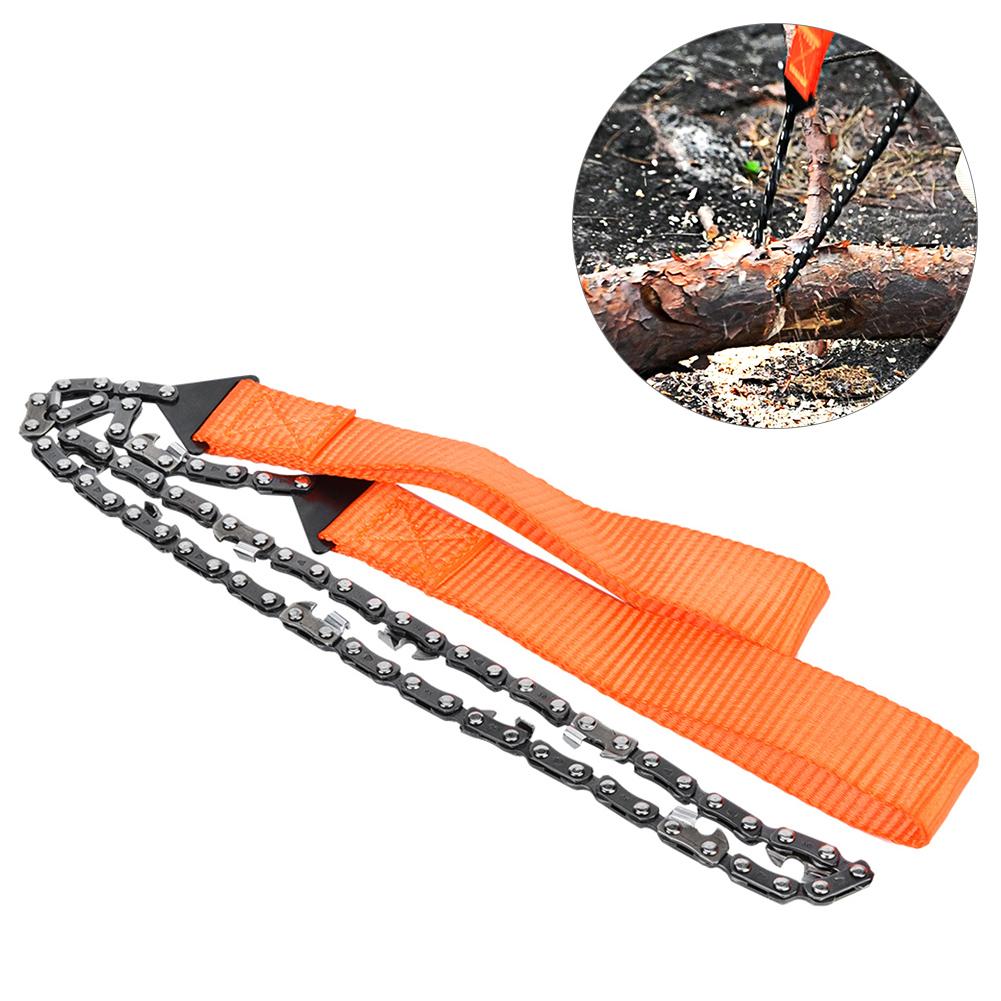 Outdoor Manual Manganese Steel Wire   Chain Saw Emergency Survival Tool 11 Cutter (Orange)