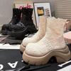 Fashion 2025 Summer New Flat Fashion Lace Mesh Casual Round Toe Booties Breathable Women