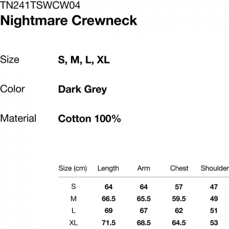 Thisisneverthat Nightmare Crewneck Dark Grey