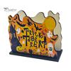 Fall Table Decor Halloween Wooden Napkin Holder, Ghost Pumpkin Decorative Tabletop Tissue Dispenser, Square Storage Box Paper Organizer for