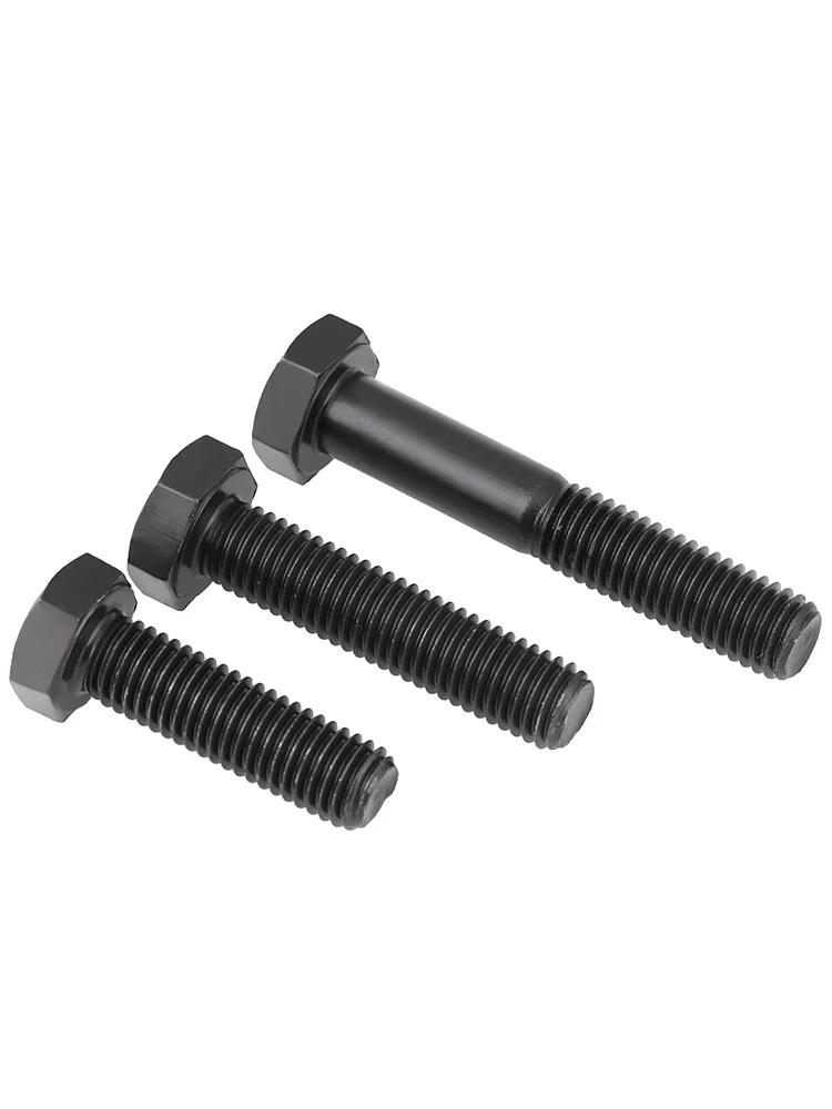1~10pcs M5 M6 M8 M10 Black External Hexagon Outside Hex Head Cap Screws Bolt High Tensile Grade 12.9 Steel DIN933 Length 8~180mm