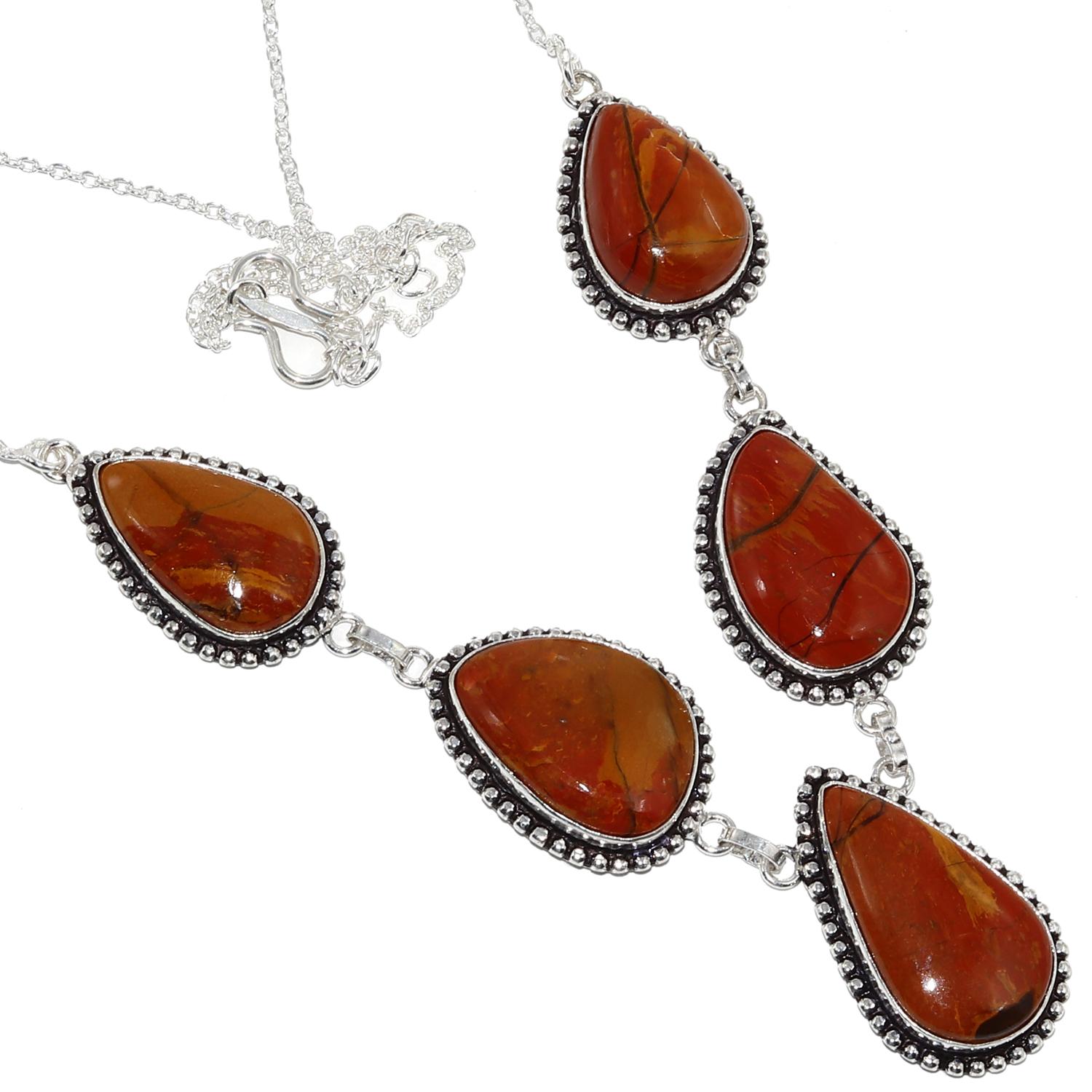

Necklace Designer Agate Jasper Gemstone Jewelry 16-18
